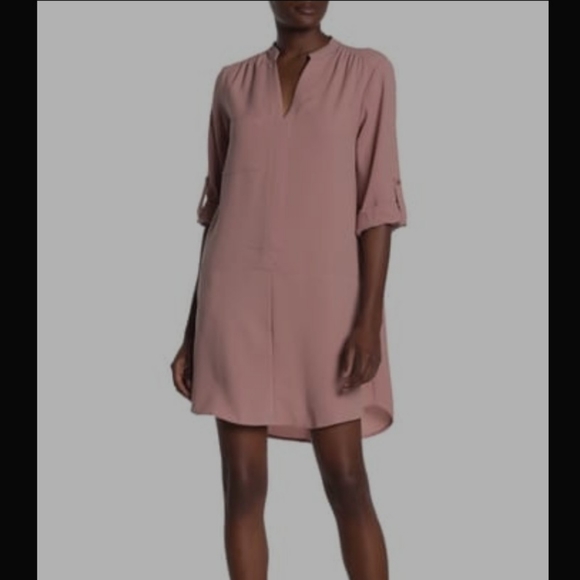 Lush Dresses & Skirts - LUSH Shirt Dress /Split neck - 3/4 sleeves - XL